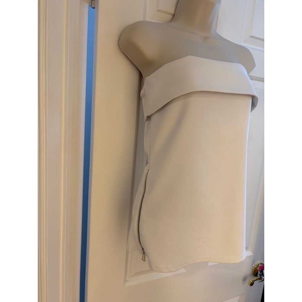 Zara Zippered Strapless Top - S